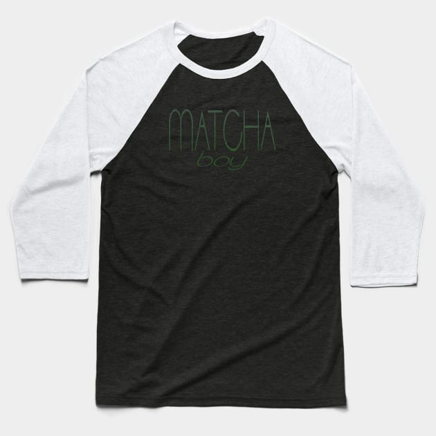 Matcha Boy Baseball T-Shirt by dreamsickdesign